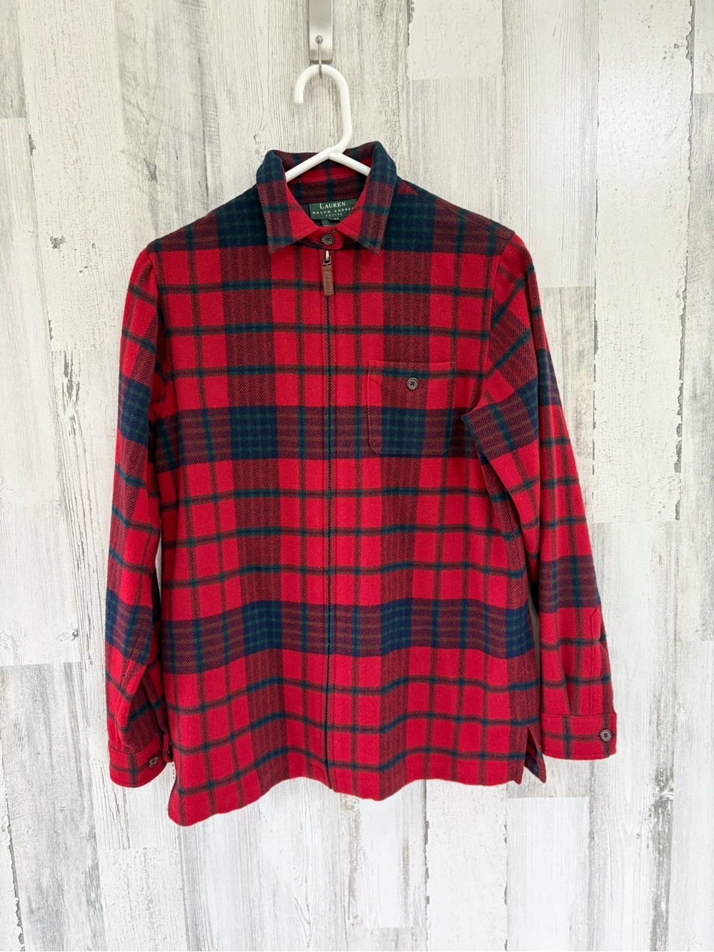Lauren Ralph Lauren Women’s Size Medium Petite Full Zip Buffalo Plaid Jacket